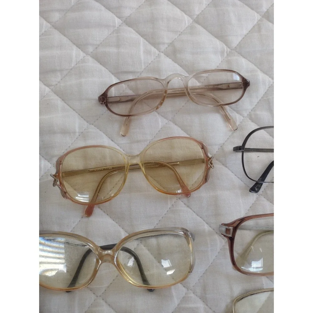 Lot Of 11 Vtg Frames Eye Glasses Men Women  60s 70s 80s Plastic Granny Aviator